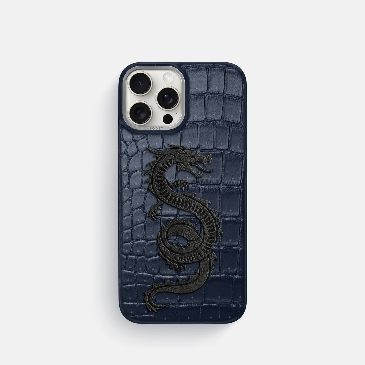 Deep Blue Sea iPhone 16 Pro Porosus Crocodile Porosus Crocodile with Steel Metal -1 | Deep-Blue-Sea-Steel