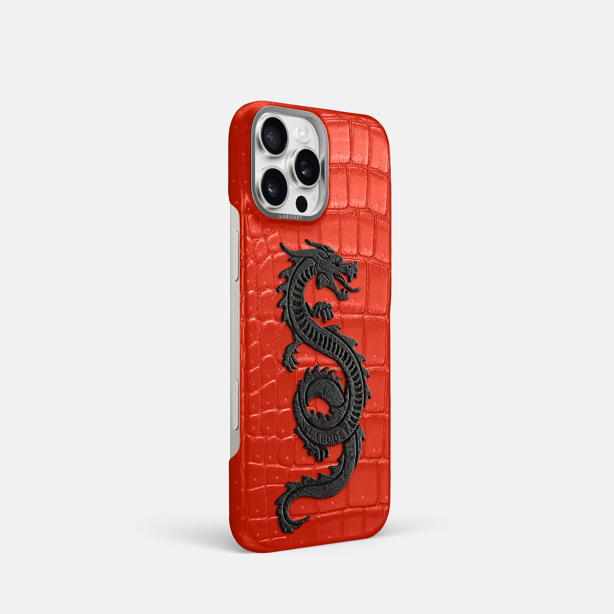 Rust iPhone 16 Pro Porosus Crocodile Porosus Crocodile with Steel Metal -2 | Rust-Steel