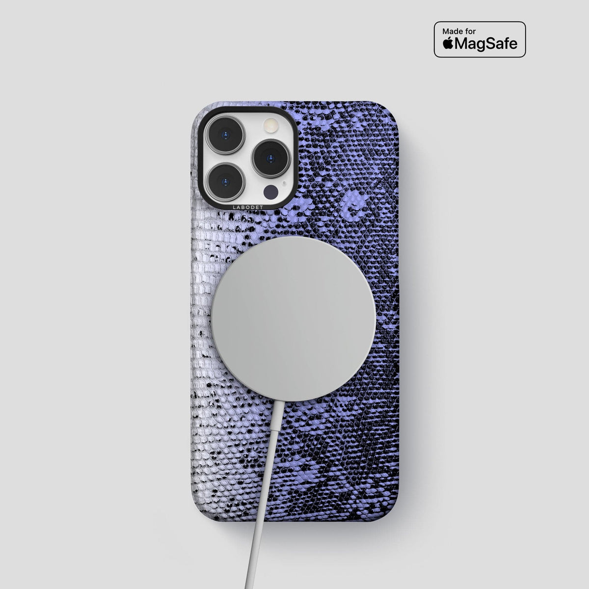 Navy-Blue iPhone 14 Pro Himalayan Lizard Classic Case with Black Metal -5 | Navy-Blue-Black