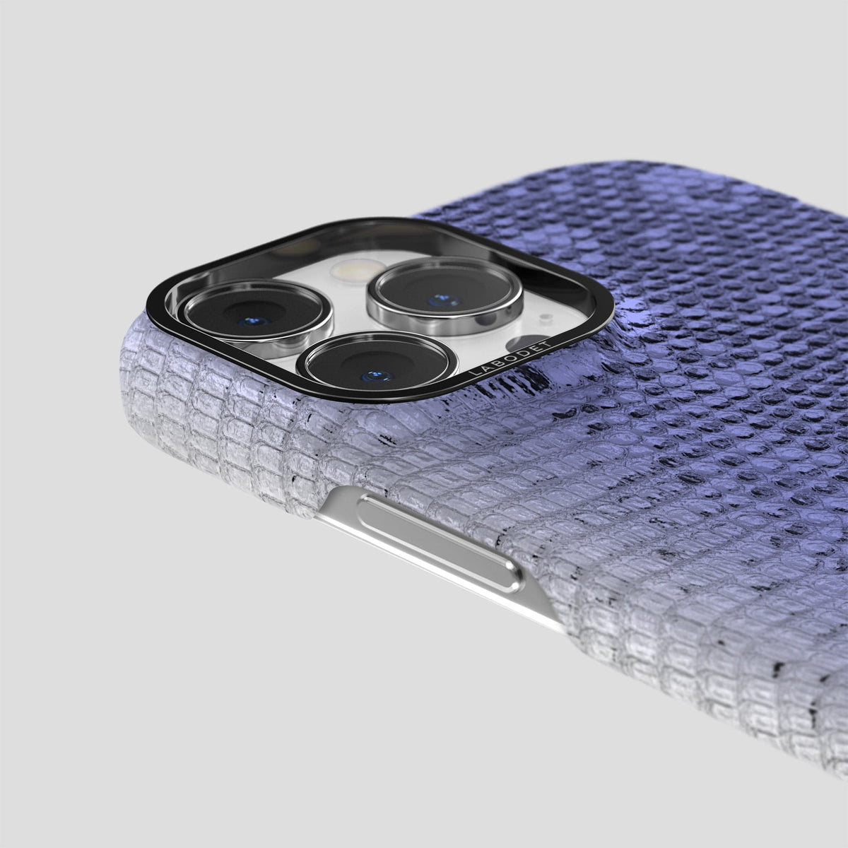 Navy-Blue iPhone 14 Pro Himalayan Lizard Classic Case with Black Metal -6 | Navy-Blue-Black