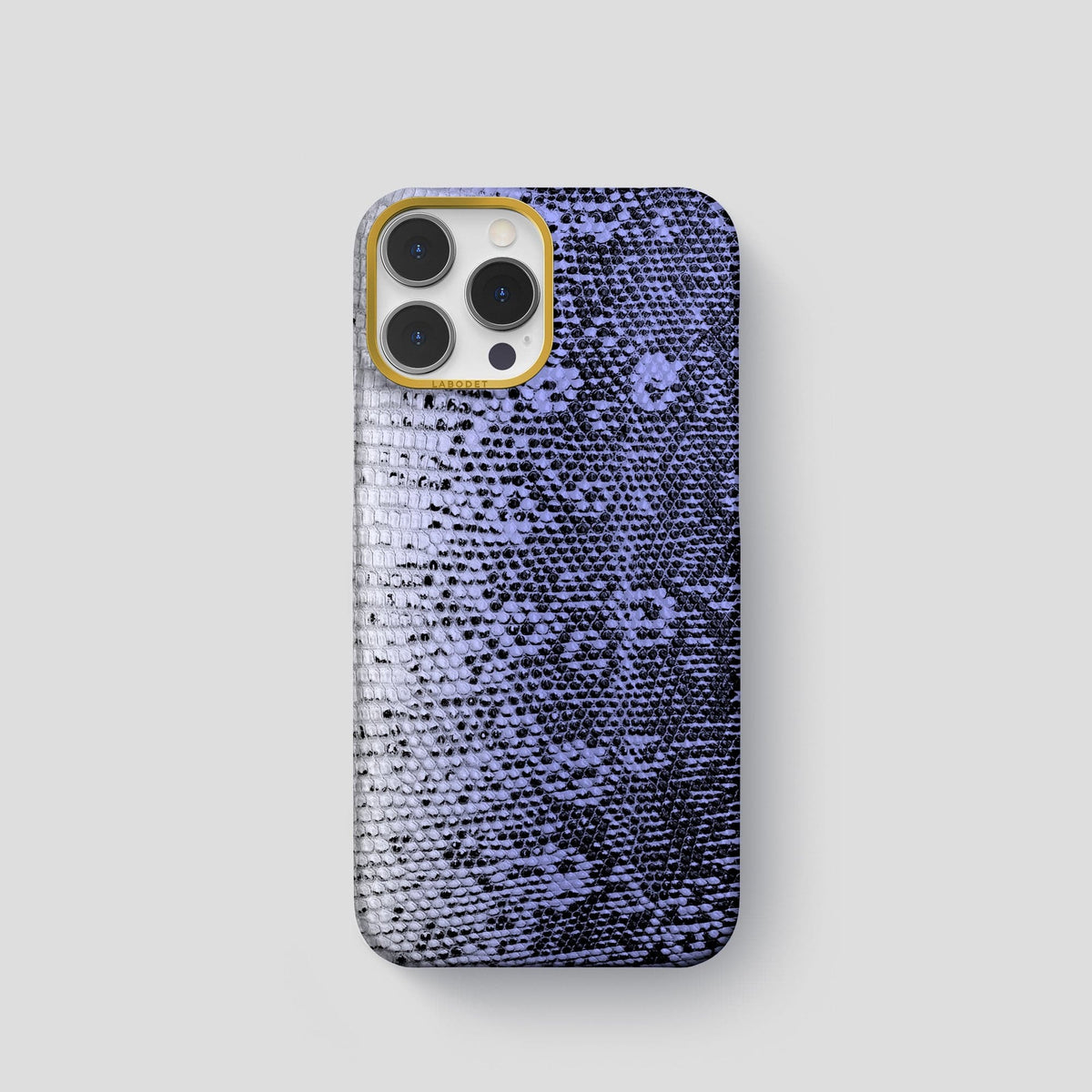 Navy-Blue iPhone 14 Pro Himalayan Lizard Classic Case with Gold Metal -1 | Navy-Blue-Gold