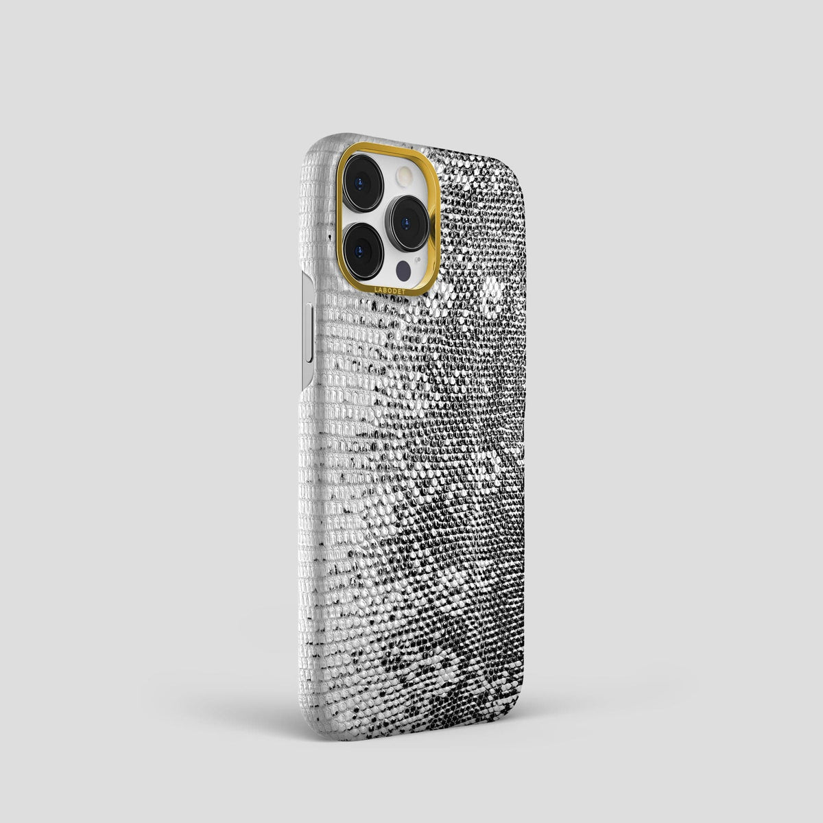 Dark iPhone 14 Pro Himalayan Lizard Classic Case with Gold Metal -2 | Dark-Gold