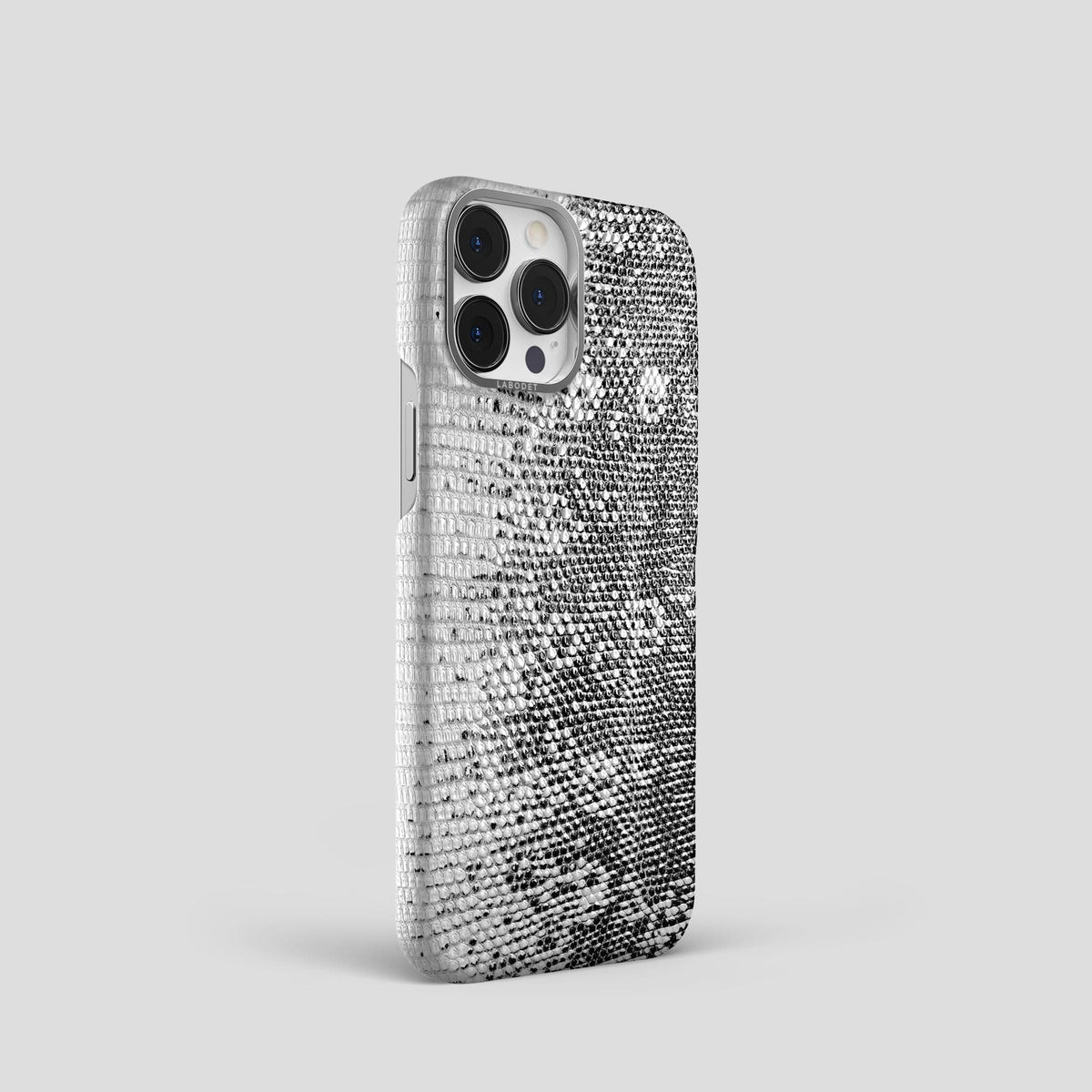 Dark iPhone 14 Pro Himalayan Lizard Classic Case with Steel Metal -2 | Dark-Steel