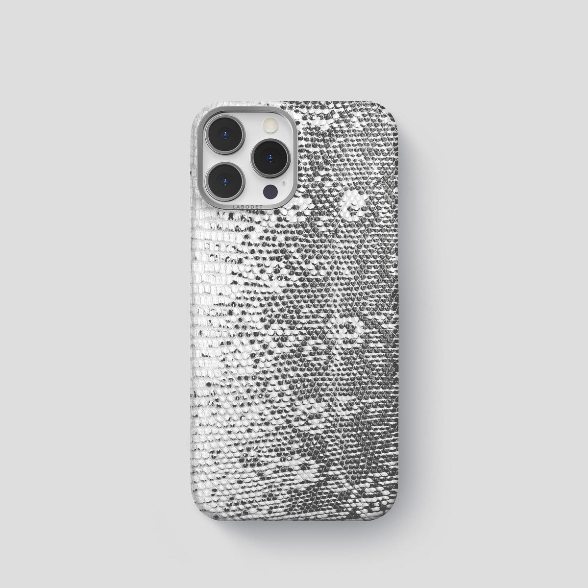 Light iPhone 14 Pro Himalayan Lizard Classic Case with Steel Metal -1 | Light-Steel