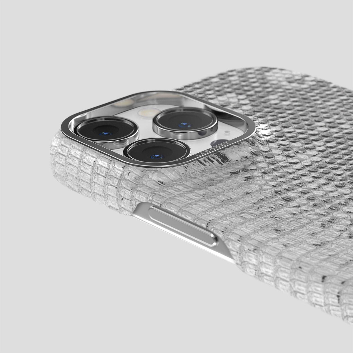 Light iPhone 14 Pro Himalayan Lizard Classic Case with Steel Metal -6 | Light-Steel