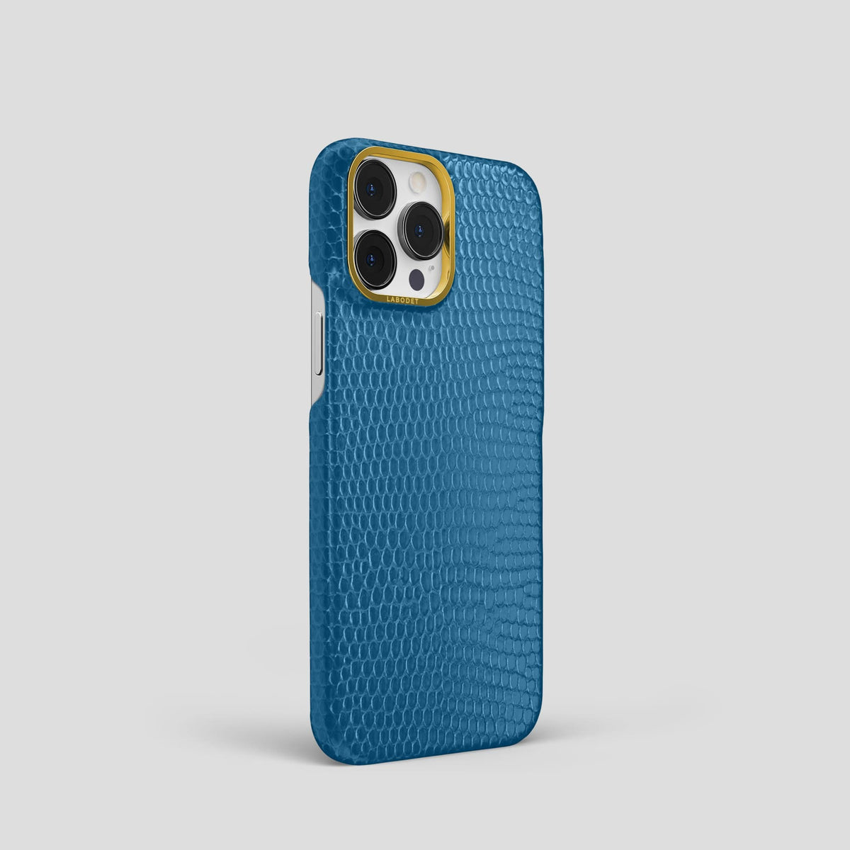 Blue iPhone 14 Pro Classic Case with Gold Metal -2 | Blue-Gold