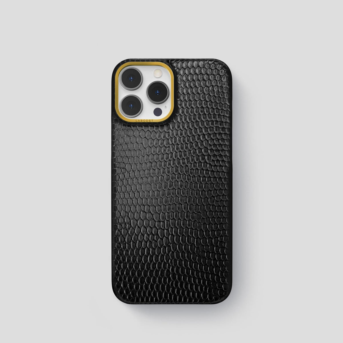 Black iPhone 14 Pro Classic Case with Gold Metal -1 | Black-Gold