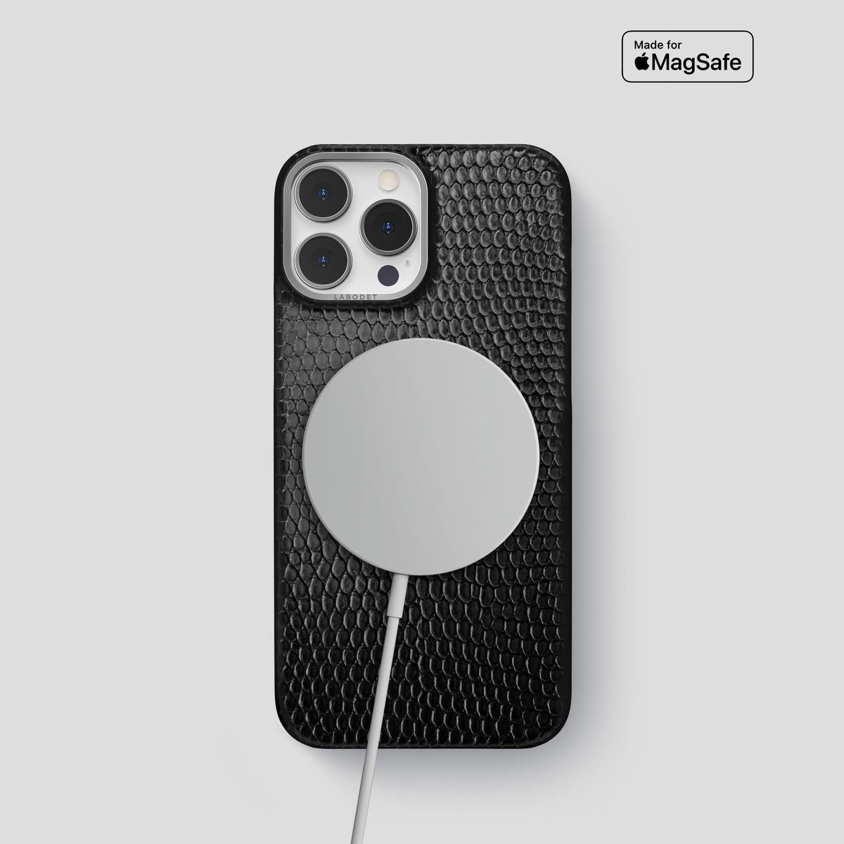 Black iPhone 14 Pro Classic Case with Steel Metal -5 | Black-Steel