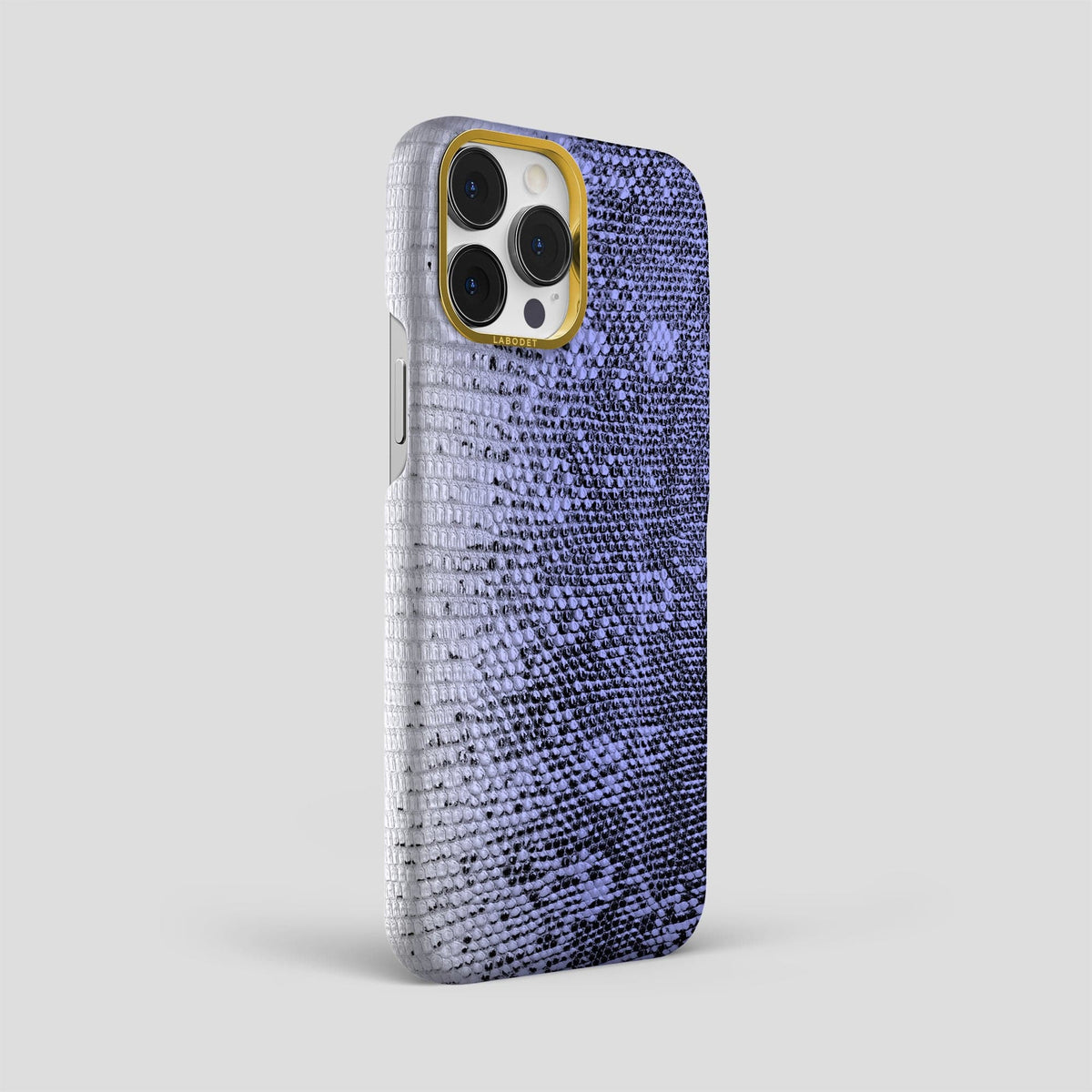 Navy-Blue iPhone 14 Pro Max Himalayan Lizard Classic Case with Gold Metal -2 | Navy-Blue-Gold