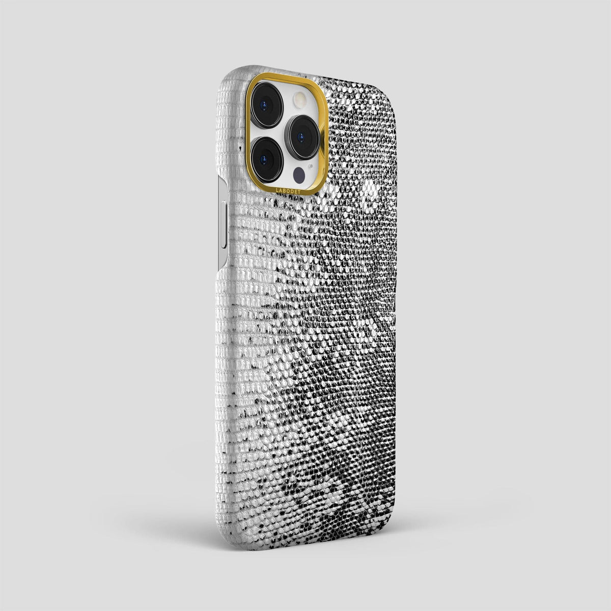 Dark iPhone 14 Pro Max Himalayan Lizard Classic Case with Gold Metal -2 | Dark-Gold