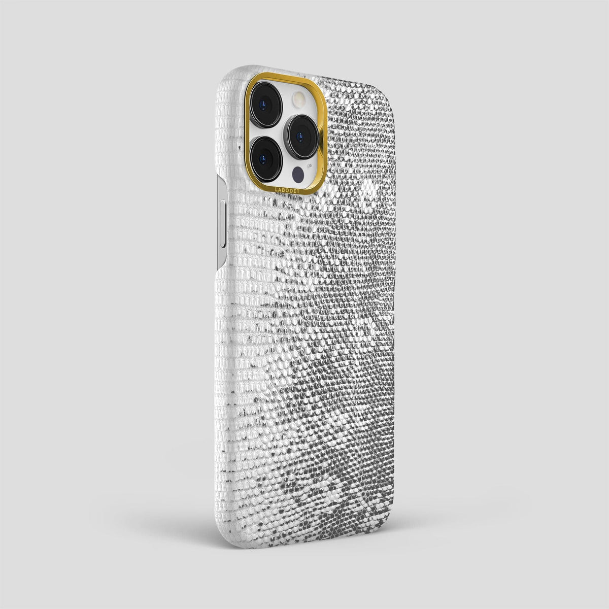 Light iPhone 14 Pro Max Himalayan Lizard Classic Case with Gold Metal -2 | Light-Gold