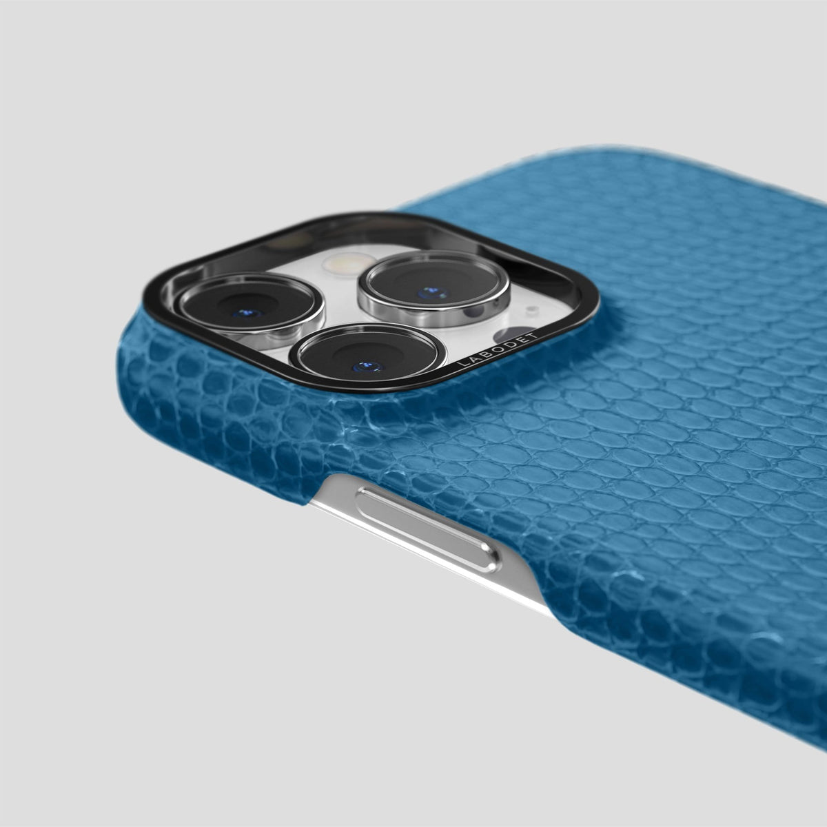 Blue iPhone 14 Pro Max Classic Case with Black Metal -6 | Blue-Black