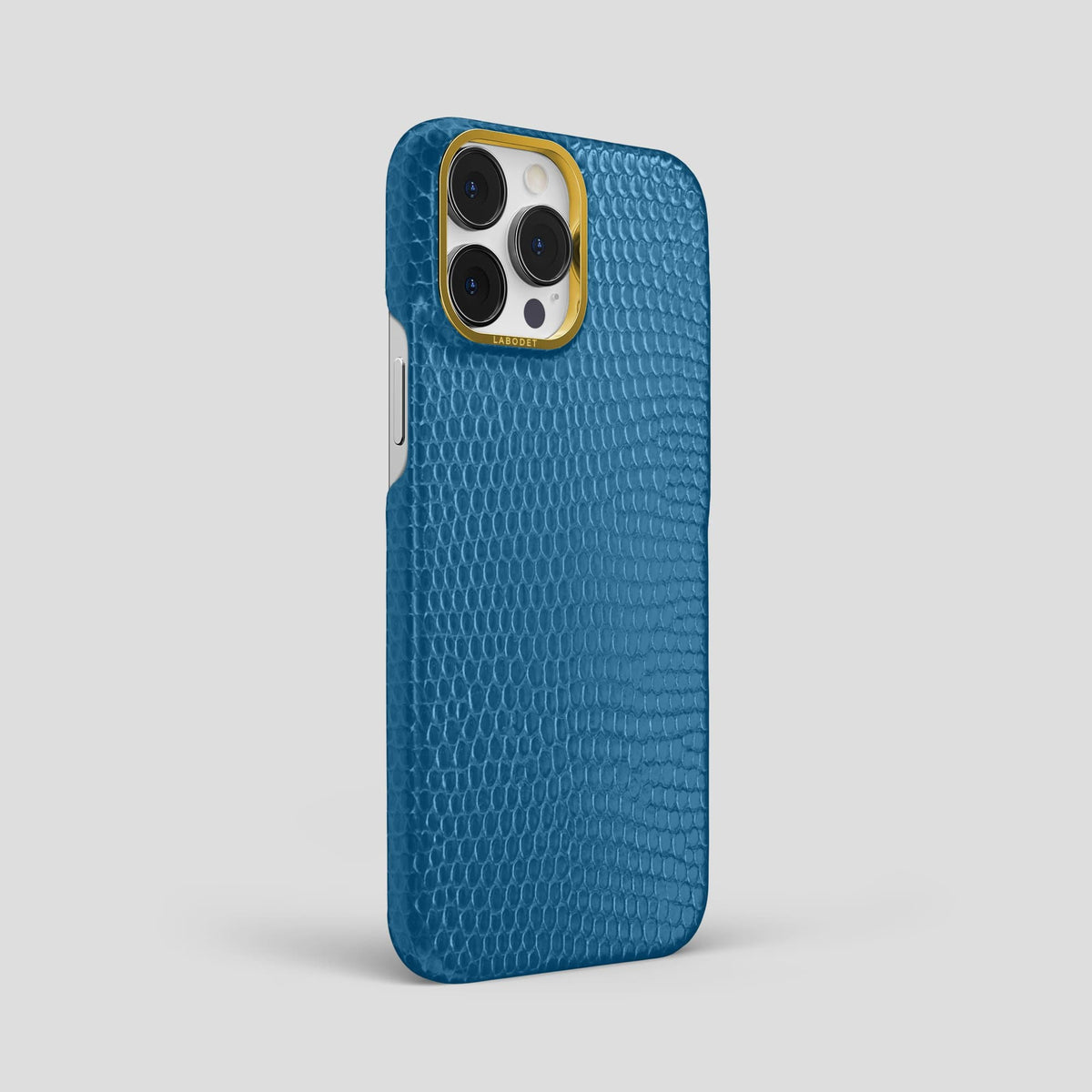 Blue iPhone 14 Pro Max Classic Case with Gold Metal -2 | Blue-Gold