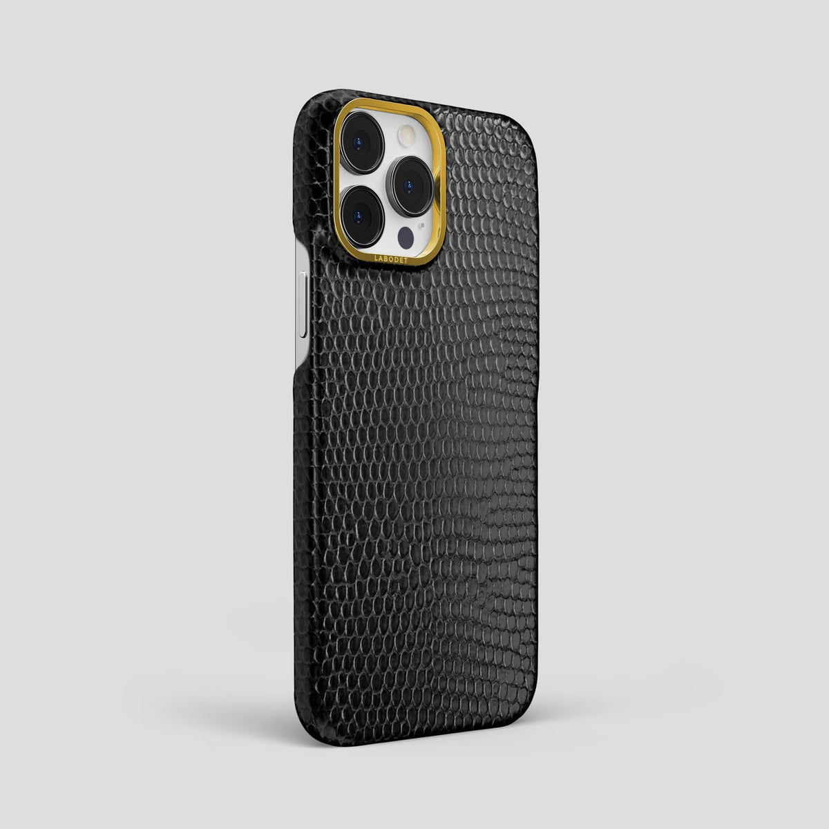 Black iPhone 14 Pro Max Classic Case with Gold Metal -2 | Black-Gold