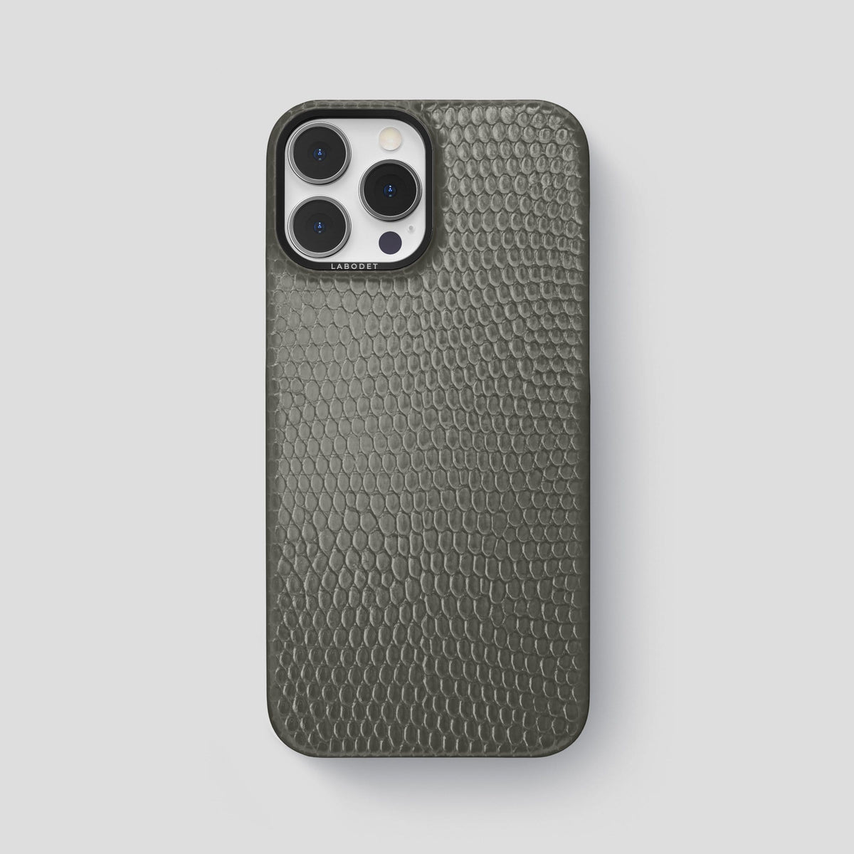 Grey iPhone 14 Pro Max Classic Case with Black Metal -1 | Grey-Black