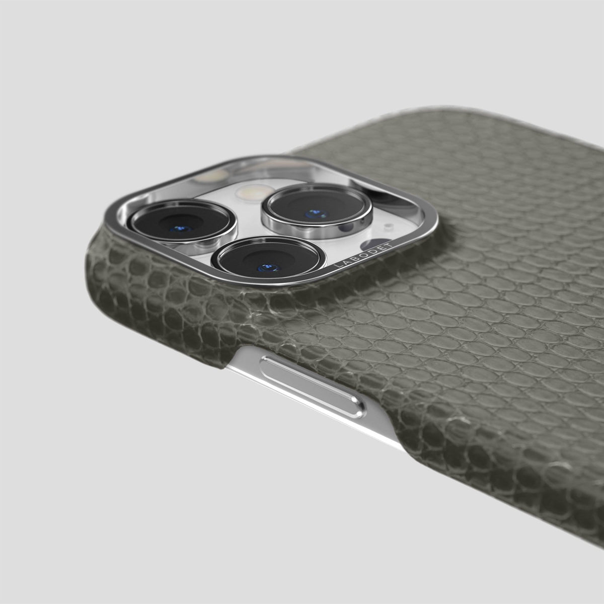 Grey iPhone 14 Pro Max Classic Case with Steel Metal -6 | Grey-Steel