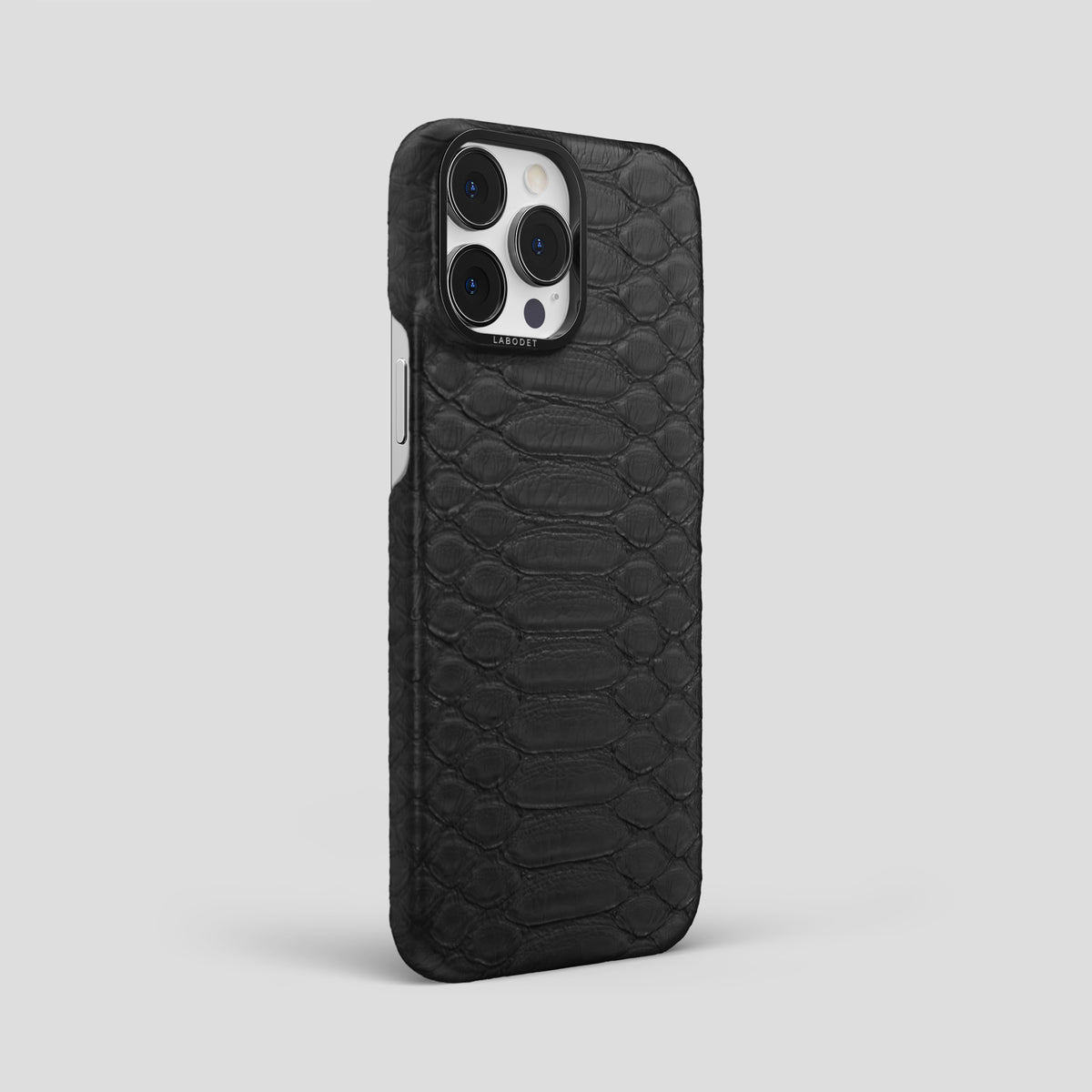 Black iPhone 14 Pro Max Classic Case Python with Black Metal -2 | Black-Black