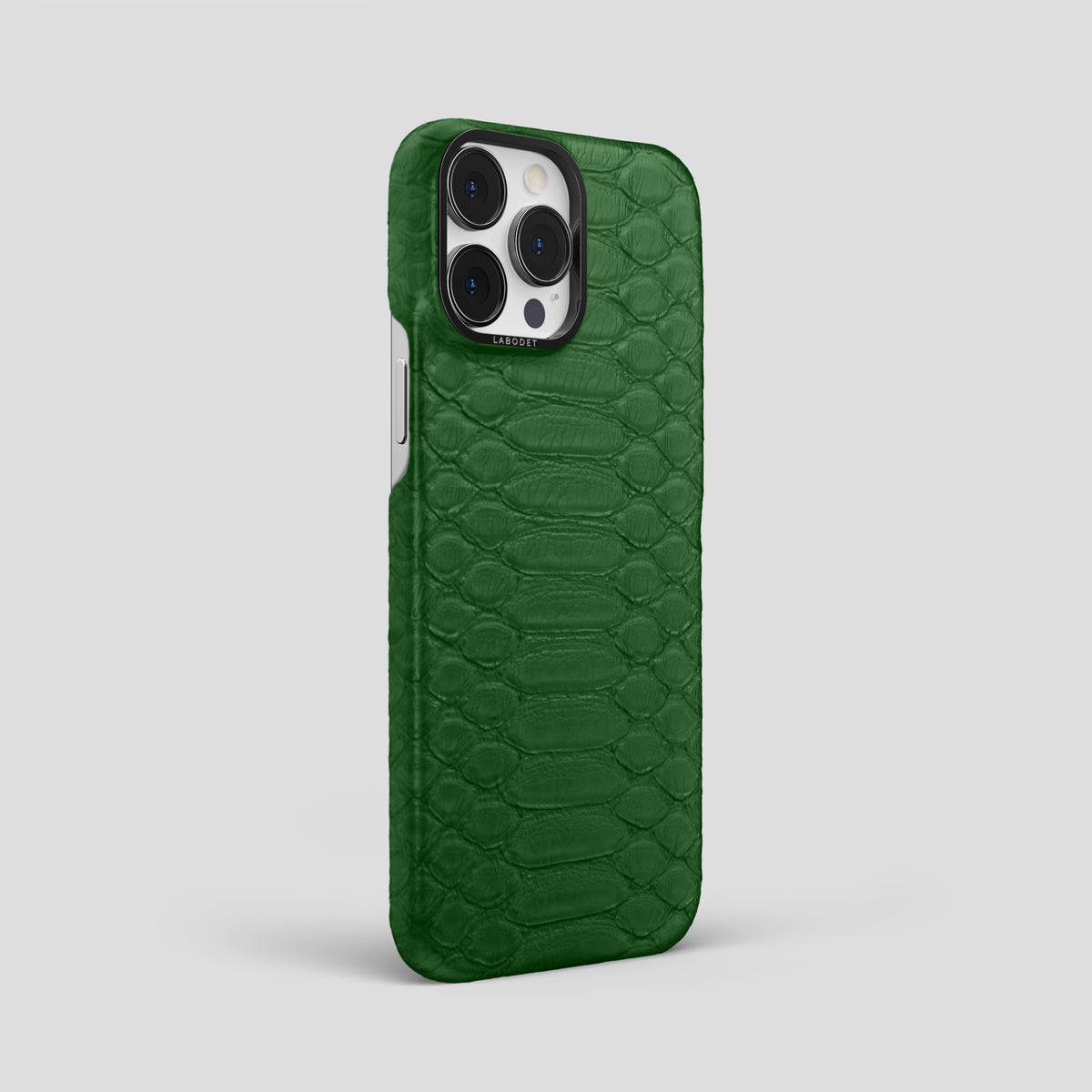 Green iPhone 14 Pro Max Classic Case Python with Black Metal -2 | Green-Black