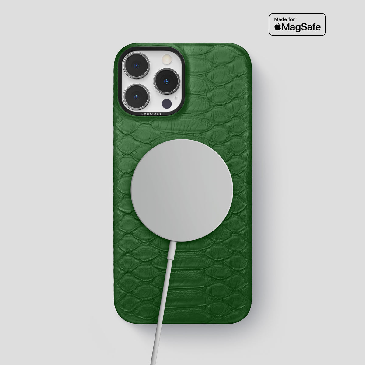 Green iPhone 14 Pro Max Classic Case Python with Black Metal -5 | Green-Black