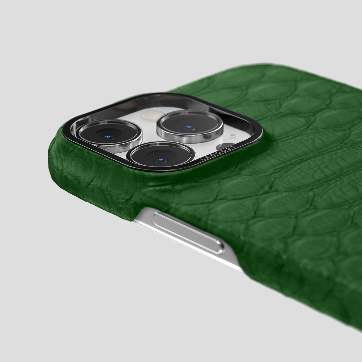 Green iPhone 14 Pro Max Classic Case Python with Black Metal -6 | Green-Black