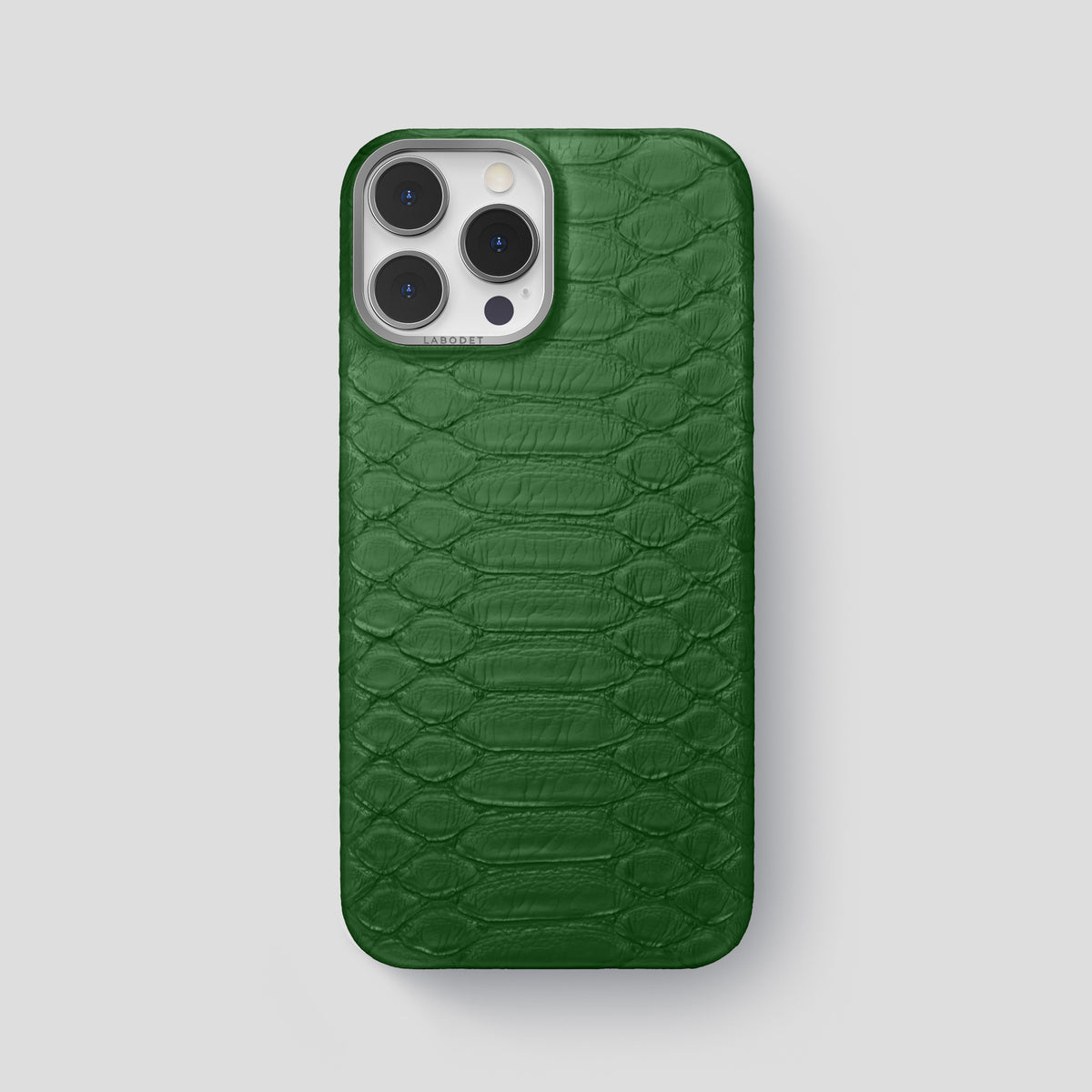 Green iPhone 14 Pro Max Classic Case Python with Steel Metal -1 | Green-Steel