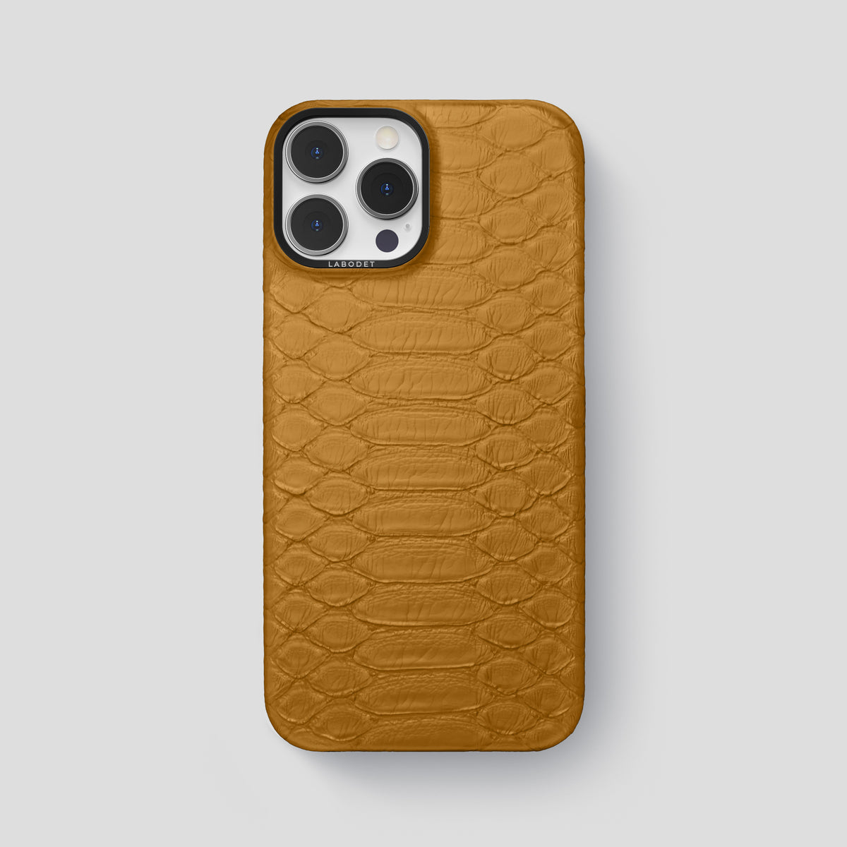 Honey iPhone 14 Pro Max Classic Case Python with Black Metal -1 | Honey-Black