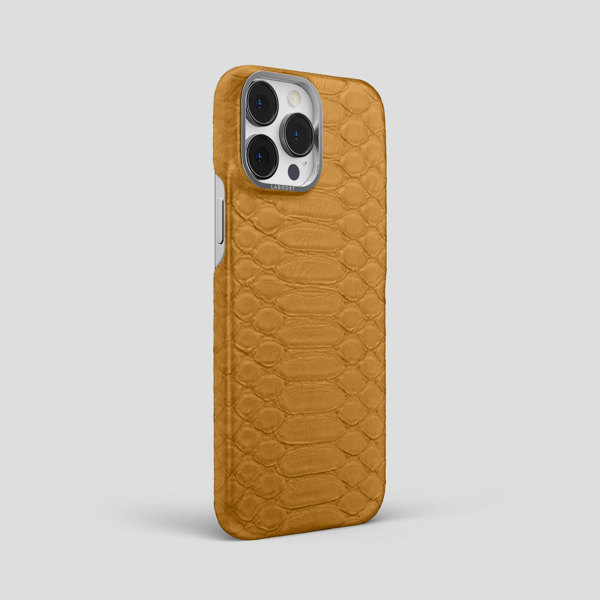 Honey iPhone 14 Pro Max Classic Case Python with Steel Metal -2 | Honey-Steel