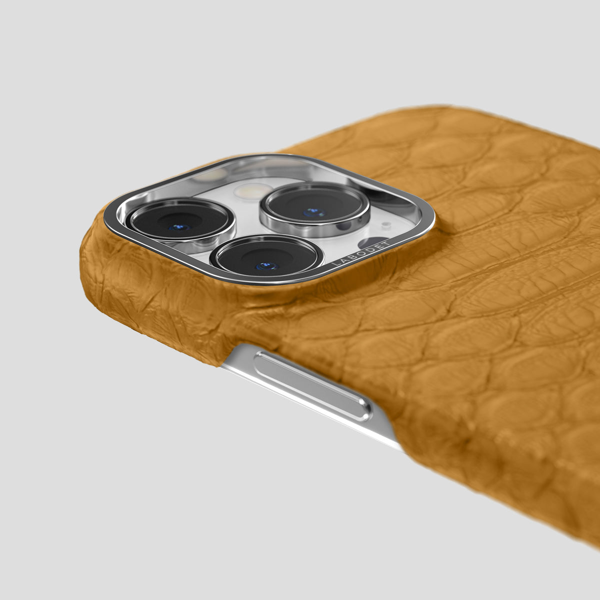 Honey iPhone 14 Pro Max Classic Case Python with Steel Metal -6 | Honey-Steel
