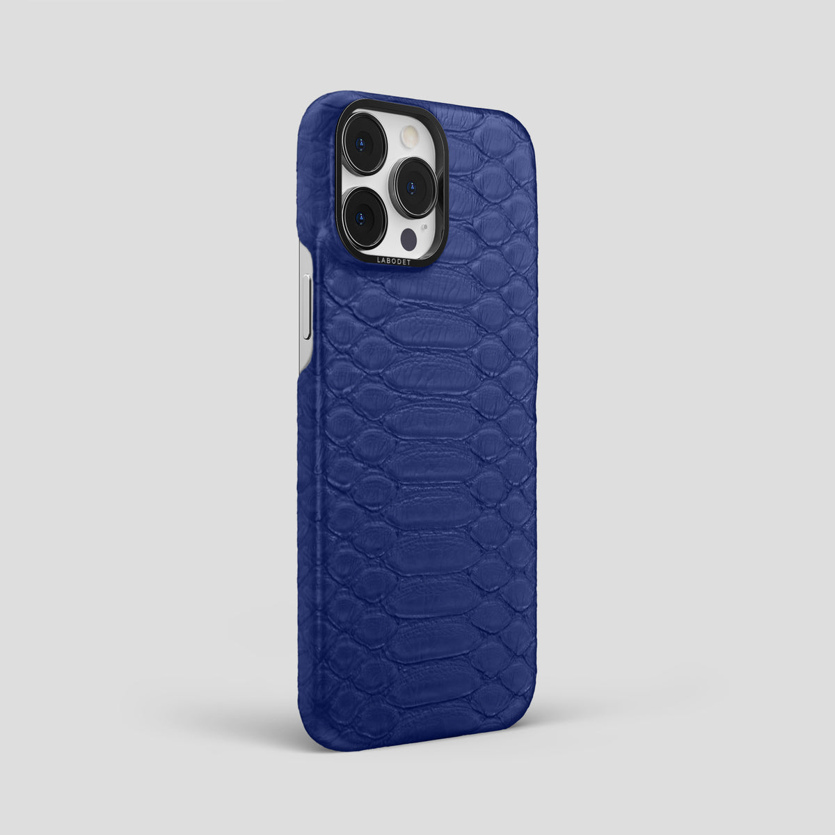 Royal Blue iPhone 14 Pro Max Classic Case Python with Black Metal -2 | Royal-Blue-Black