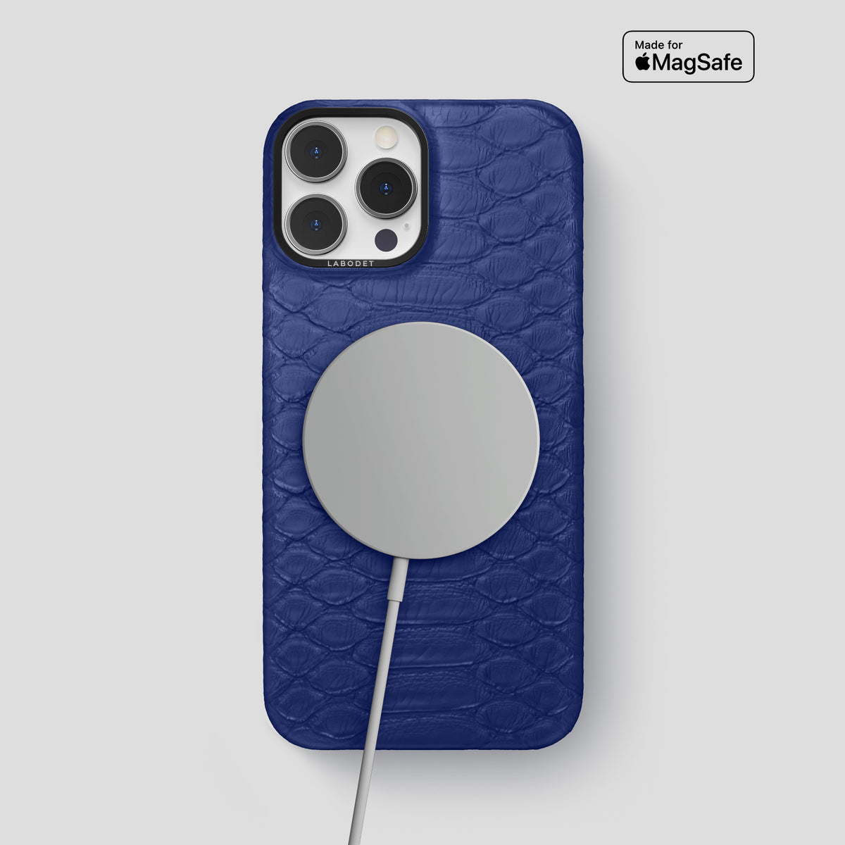Royal Blue iPhone 14 Pro Max Classic Case Python with Black Metal -5 | Royal-Blue-Black