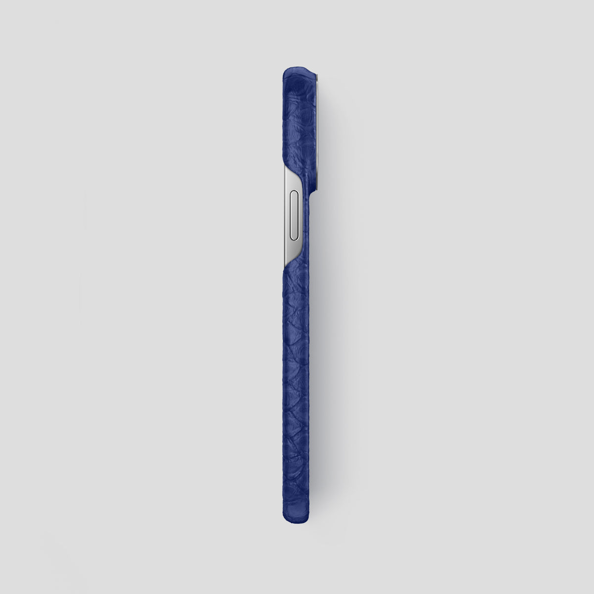 Royal Blue iPhone 14 Pro Max Classic Case Python with Steel Metal -3 | Royal-Blue-Steel