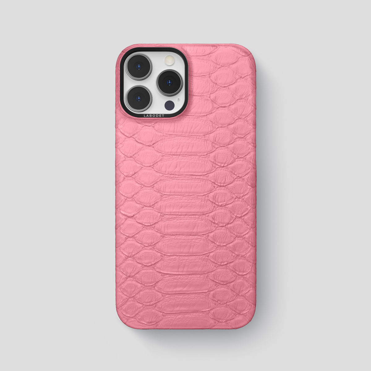 Pink iPhone 14 Pro Max Classic Case Python with Black Metal -1 | Pink-Black