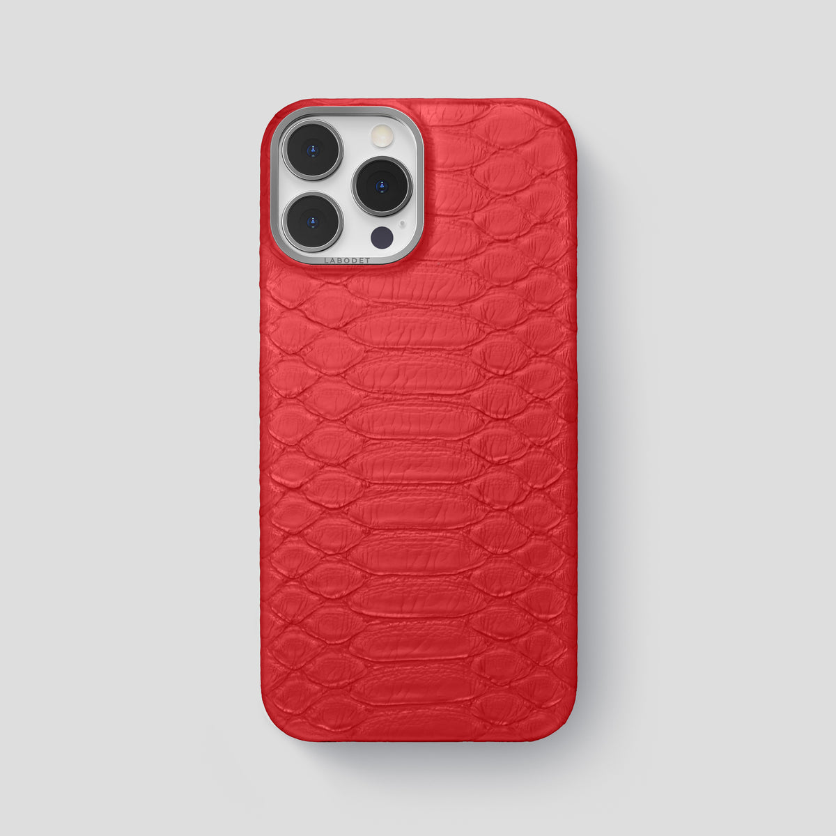 Red iPhone 14 Pro Max Classic Case Python with Steel Metal -1 | Red-Steel