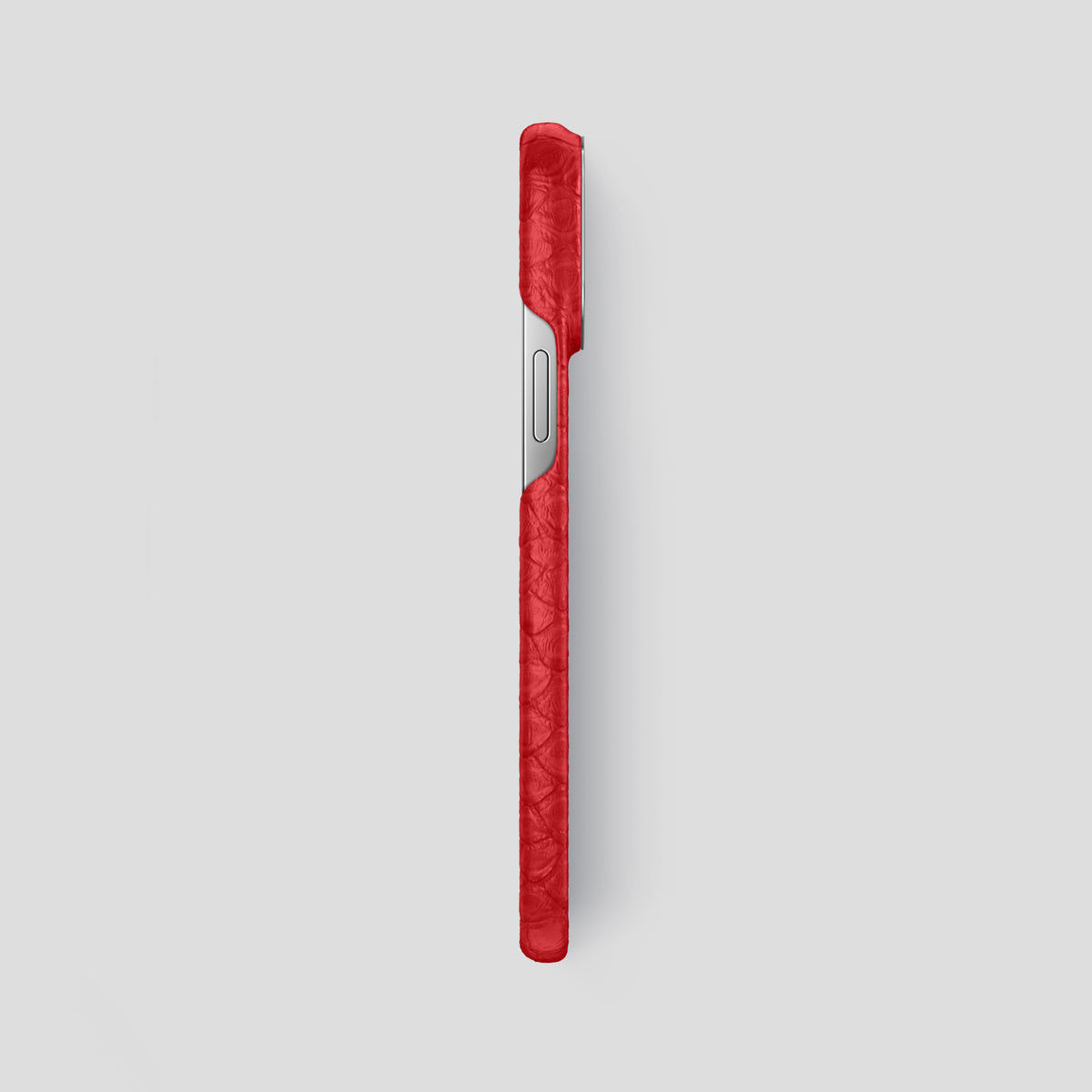 Red iPhone 14 Pro Max Classic Case Python with Steel Metal -3 | Red-Steel