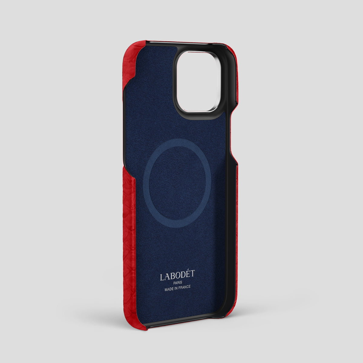 Red iPhone 14 Pro Max Classic Case Python with Steel Metal -4 | Red-Steel
