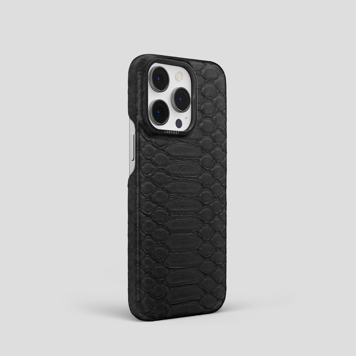 Black iPhone 14 Pro Classic Case Python with Black Metal -2 | Black-Black