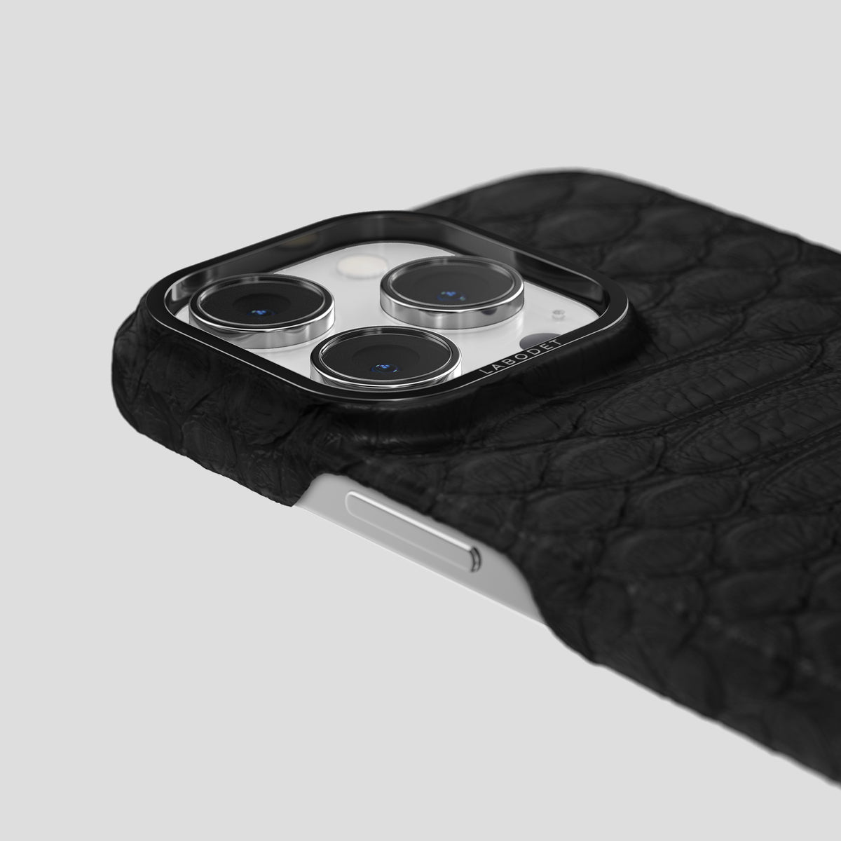 Black iPhone 14 Pro Classic Case Python with Black Metal -6 | Black-Black