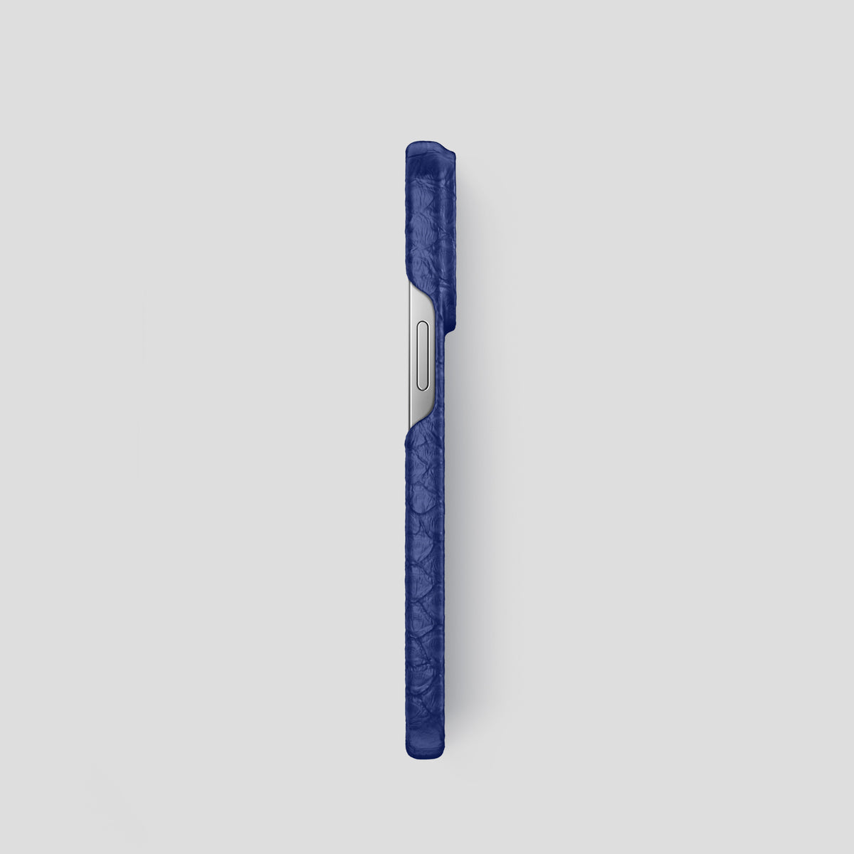 Royal Blue iPhone 14 Pro Classic Case Python with Steel Metal -3 | Royal-Blue-Steel