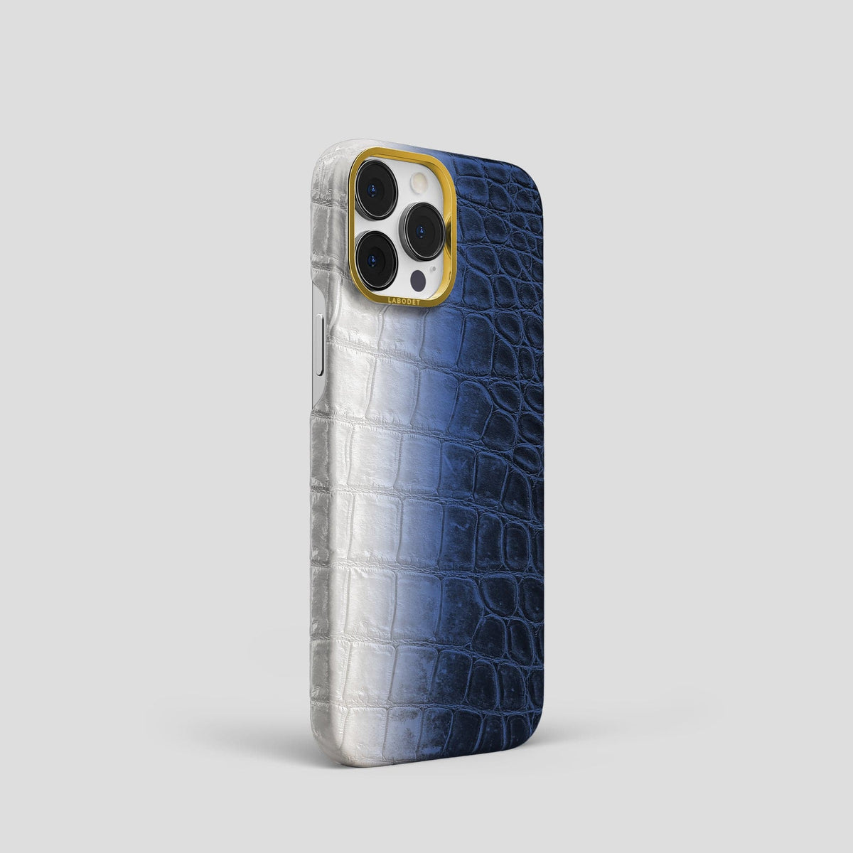 Navy Blue iPhone 14 Pro Himalaya Classic Case with Gold Metal -2 | Navy-Blue-Gold