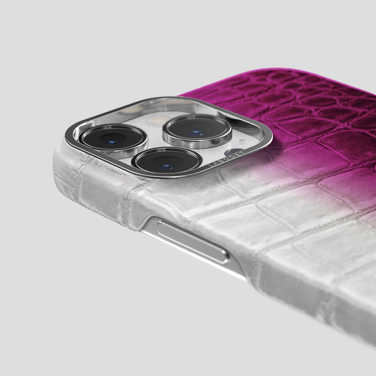 Fuchsia iPhone 14 Pro Himalaya Classic Case with Steel Metal -5 | Fuchsia-Steel