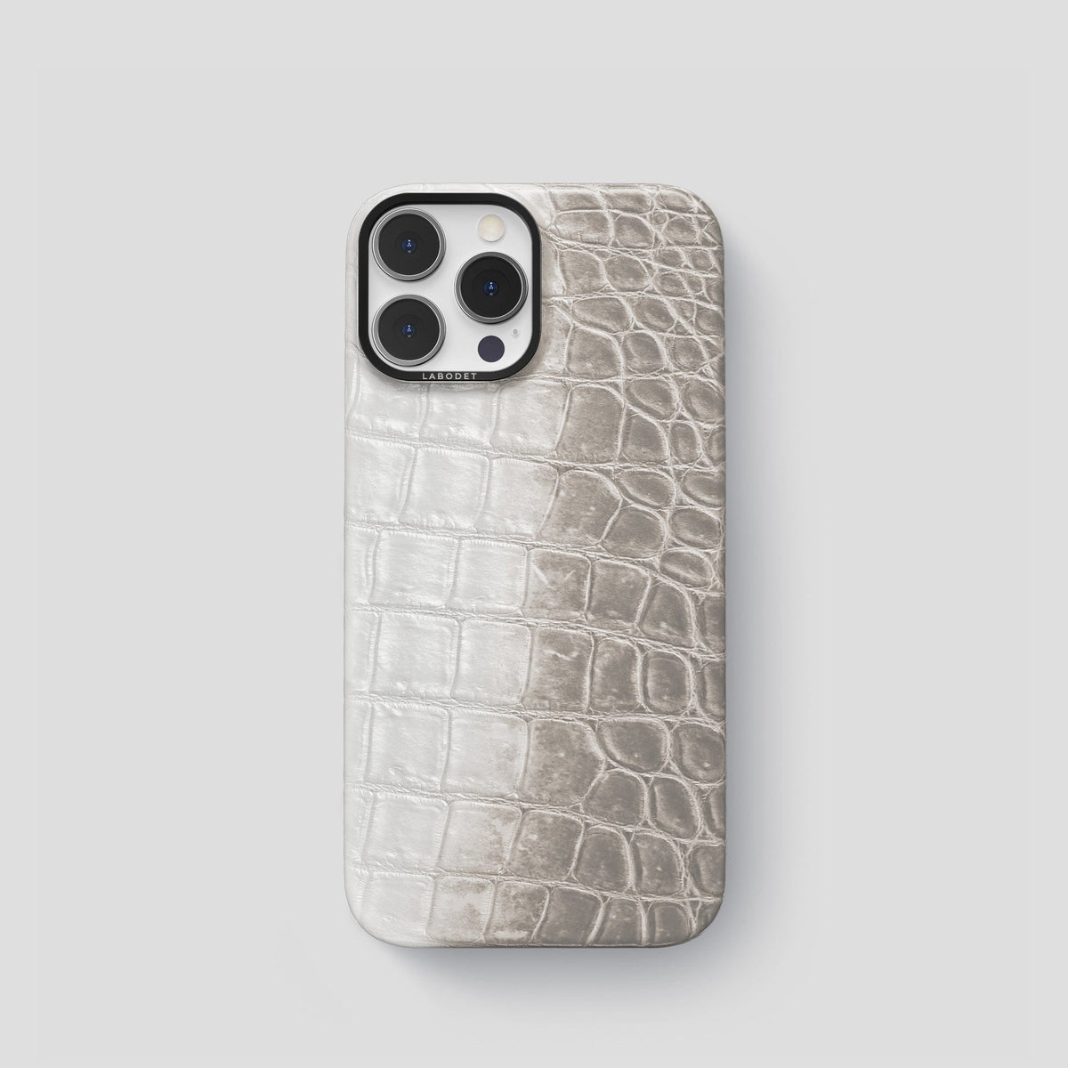 Grey iPhone 14 Pro Himalaya Classic Case with Black Metal -1 | Grey-Black
