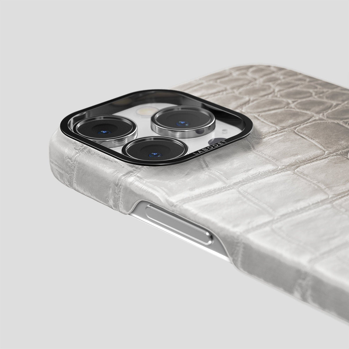 Grey iPhone 14 Pro Himalaya Classic Case with Black Metal -5 | Grey-Black