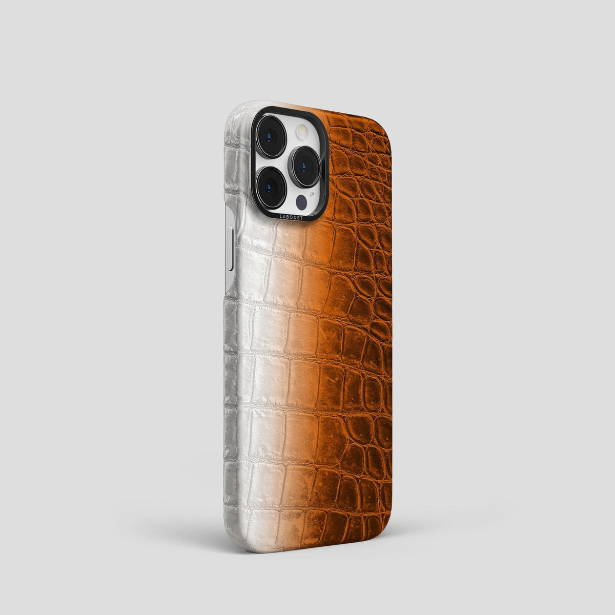 Orange iPhone 14 Pro Himalaya Classic Case with Black Metal -2 | Orange-Black