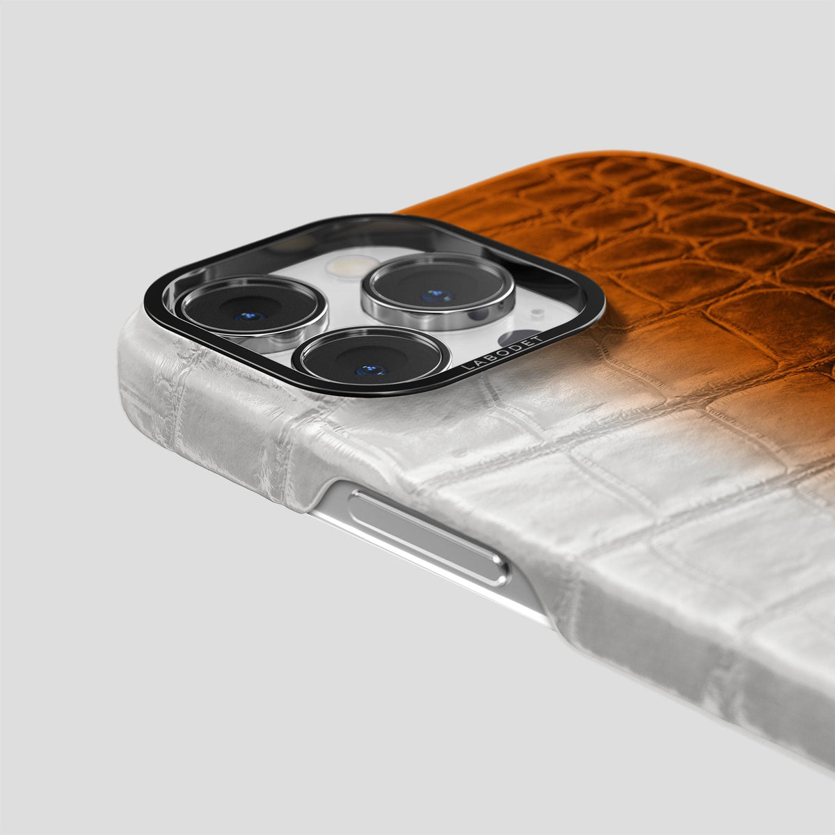 Orange iPhone 14 Pro Himalaya Classic Case with Black Metal -5 | Orange-Black