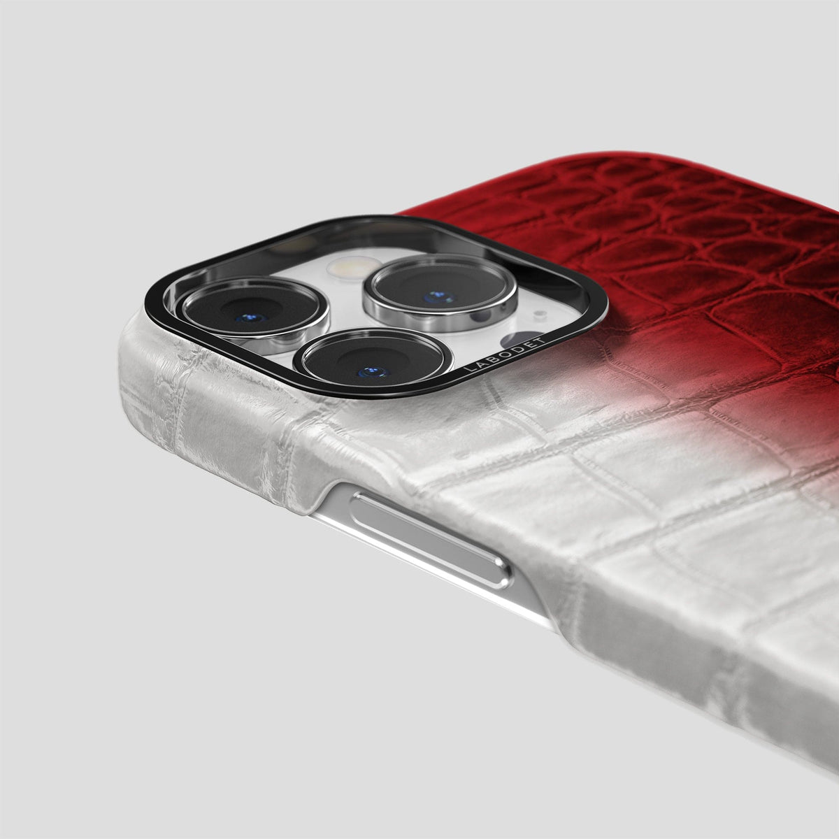 Red iPhone 14 Pro Himalaya Classic Case with Black Metal -5 | Red-Black