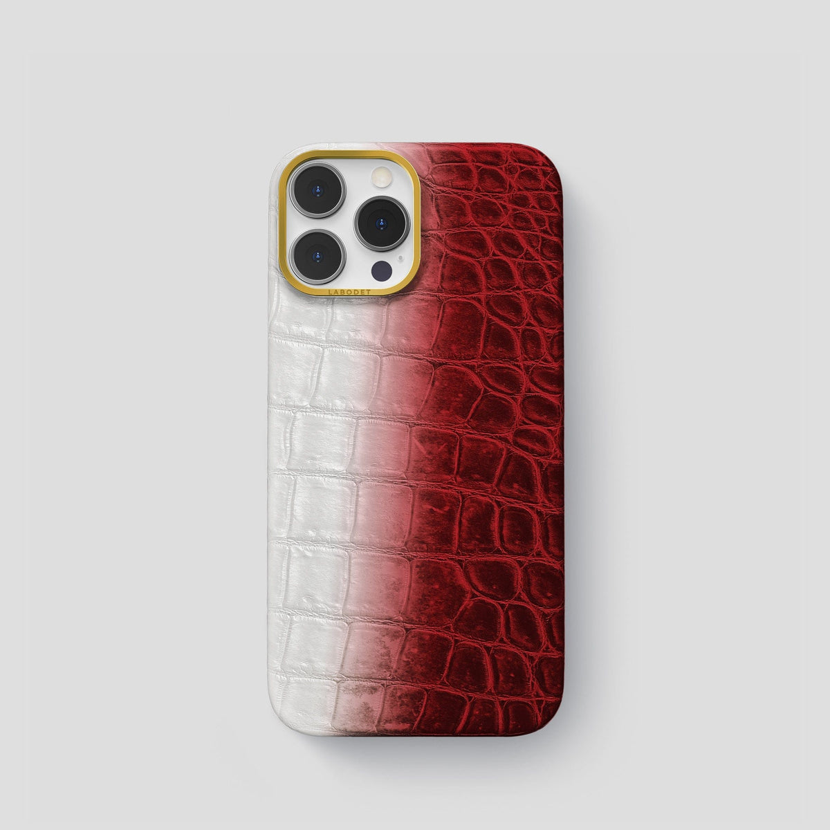 Red iPhone 14 Pro Himalaya Classic Case with Gold Metal -1 | Red-Gold