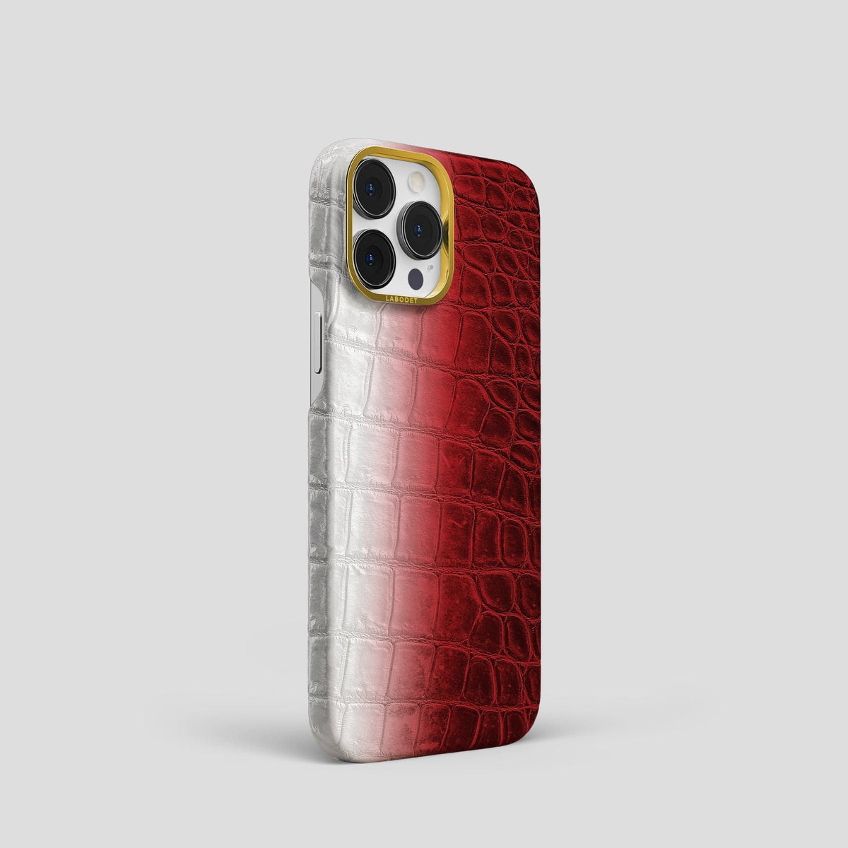 Red iPhone 14 Pro Himalaya Classic Case with Gold Metal -2 | Red-Gold