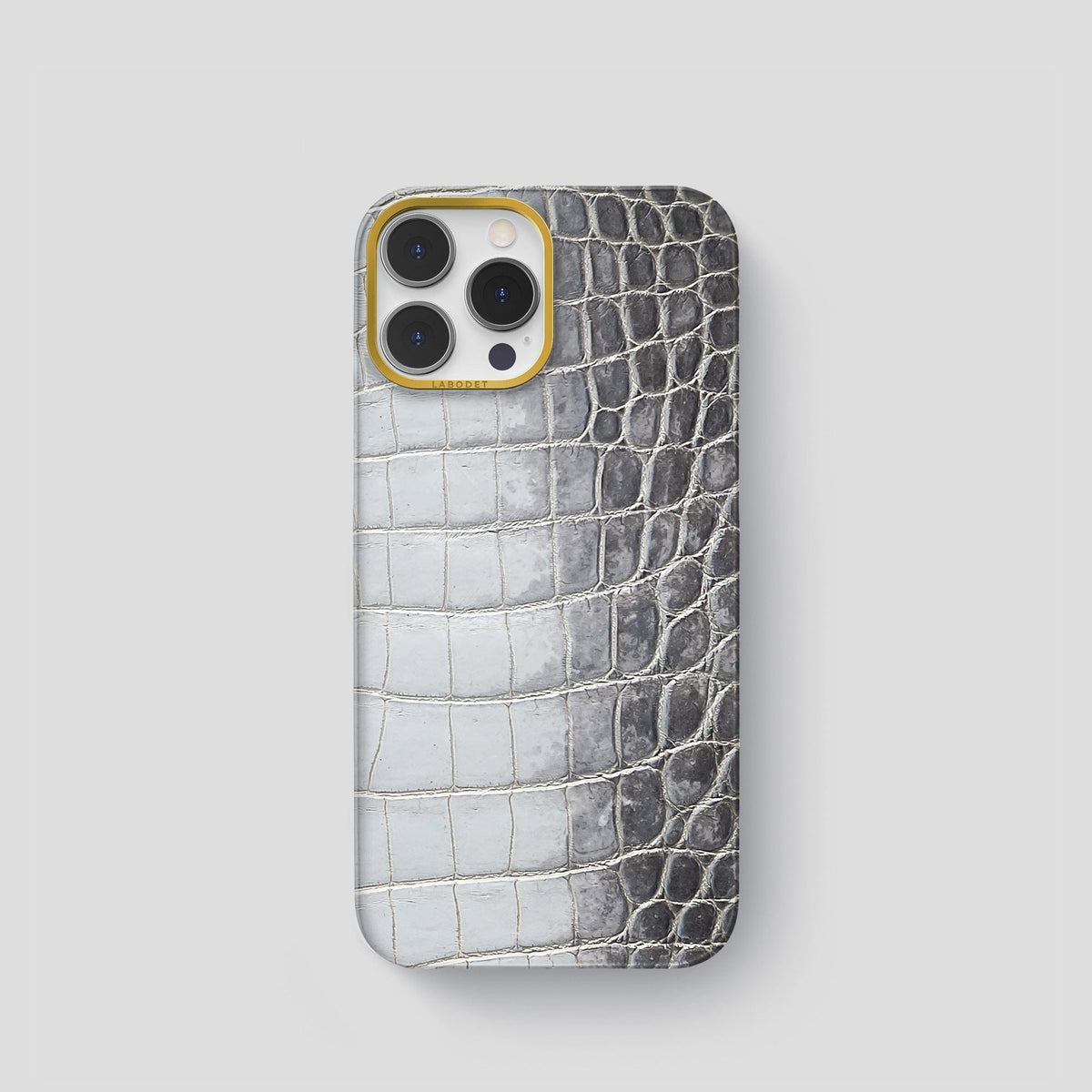 Silver iPhone 14 Pro Himalaya Classic Case with Gold Metal -1 | Silver-Gold