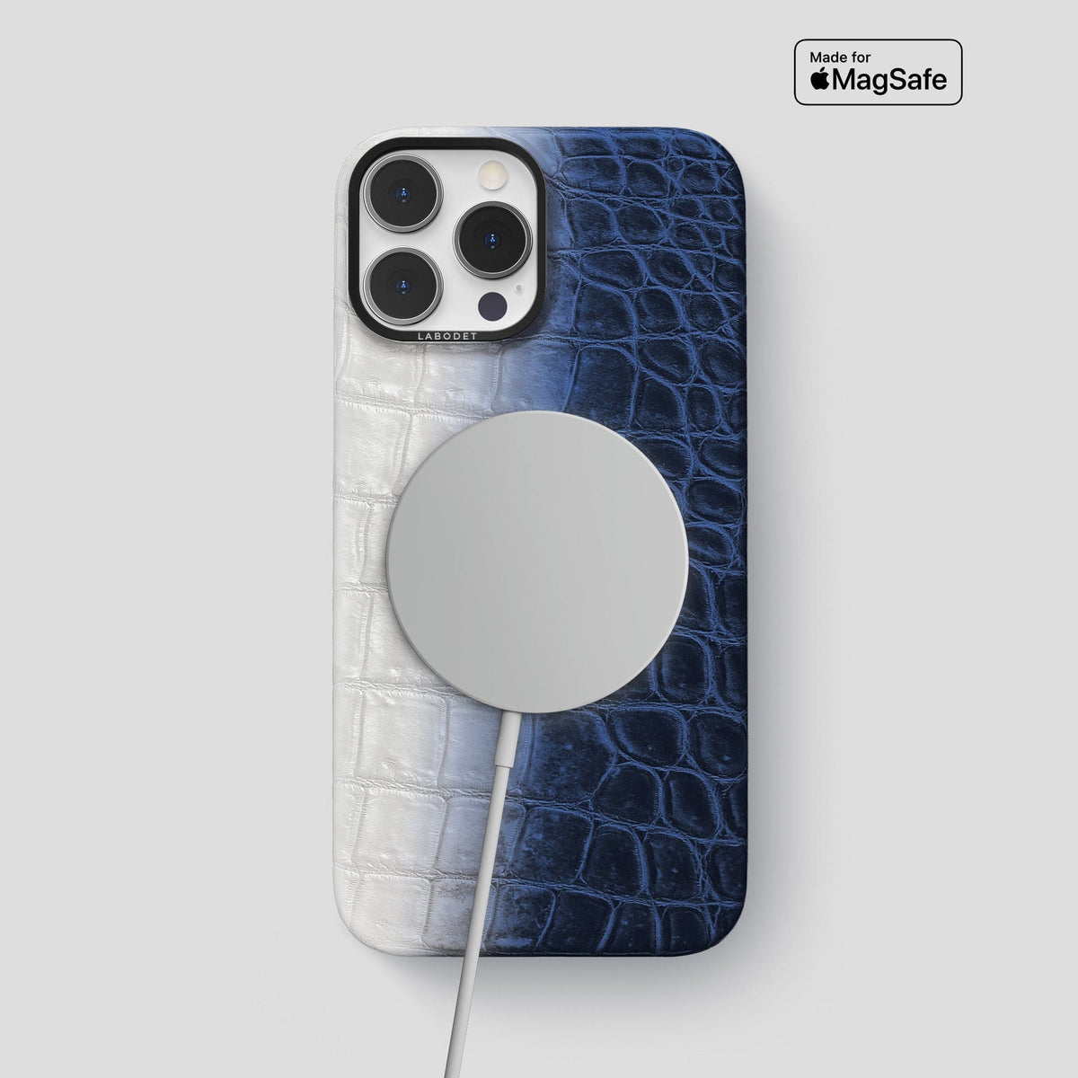 Navy Blue iPhone 14 Pro Max Himalaya Classic Case with Black Metal -4 | Navy-Blue-Black