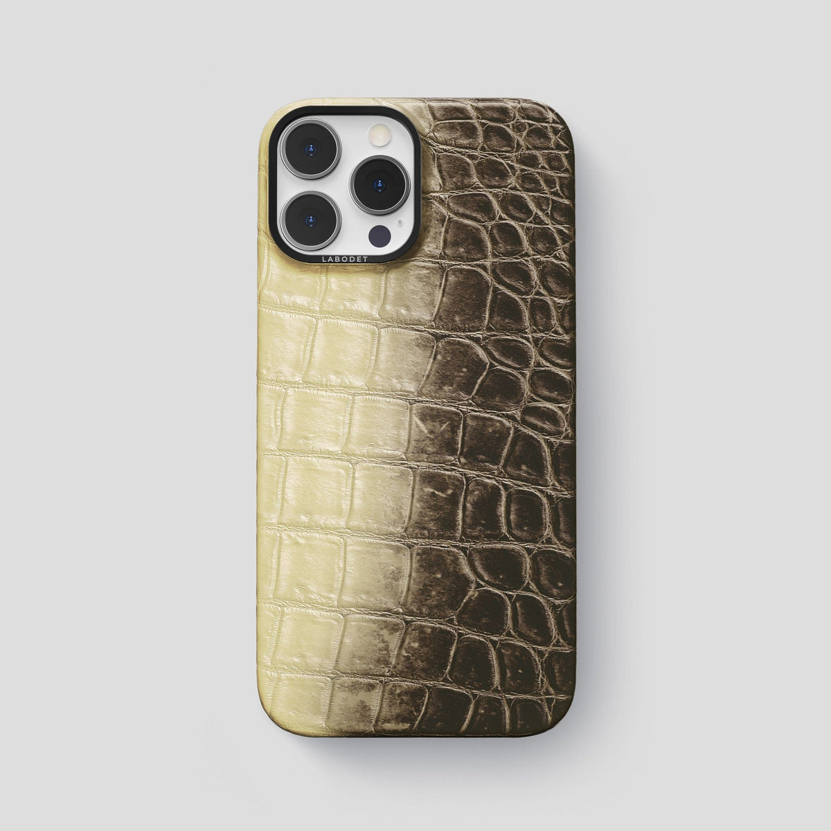 Natural iPhone 14 Pro Max Himalaya Classic Case with Black Metal -1 | Natural-Black